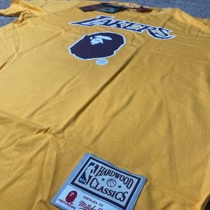 Bape x Mitchell & Ness Lakers Tee